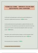 VEHICLE CODE &ndash; MPOETC EXAM 2025 QUESTIONS AND ANSWERS