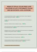 MQM 227 FINAL EXAM WIELAND ILLINOIS STATE UNIVERSITY EXAM 2025 QUESTIONS AND ANSWERS