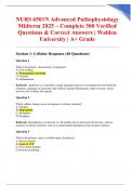 NURS 6501 &sol; NURS6501 Advanced Pathophysiology Midterm & Final Exams 2025&sol;2026 &ndash; Verified Answer Keys with Explanations &vert; Chamberlain University