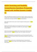 NASM Stretching and Flexibility Questions &lpar;Frequently Tested&rpar; and Verified Answers Graded A&plus;