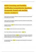 NASM Stretching and Flexibility Certification Comprehensive Questions &lpar;Frequently Tested&rpar;and Verified Answers Graded A&plus;