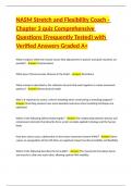 NASM Stretch and Flexibility Coach - Chapter 3 quiz Comprehensive Questions &lpar;Frequently Tested&rpar; and Verified Answers Graded A&plus;