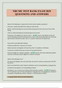 NRCME TEST BANK EXAM 2025 QUESTIONS AND ANSWERS