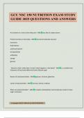 GCU NSC 150 NUTRITION EXAM STUDY GUIDE 2025 QUESTIONS AND ANSWERS