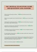 NSC 150 FINAL EXAM STUDY GUIDE 2025 QUESTIONS AND ANSWERS