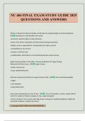 NU 404 FINAL EXAM STUDY GUIDE 2025 QUESTIONS AND ANSWERS