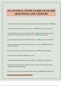 NU 674 FINAL STUDY GUIDE EXAM 2025 QUESTIONS AND ANSWERS