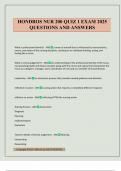 HONDROS NUR 200 QUIZ 1 EXAM 2025 QUESTIONS AND ANSWERS