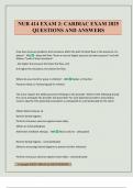 NUR 414 EXAM 2&colon; CARDIAC EXAM 2025 QUESTIONS AND ANSWERS