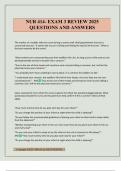NUR 414- EXAM 3 REVIEW 2025 QUESTIONS AND ANSWERS