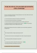 NUR 352 FINAL EXAM 2025 QUESTIONS AND ANSWERS