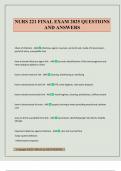 NURS 221 FINAL EXAM 2025 QUESTIONS AND ANSWERS