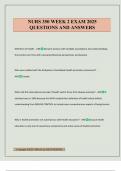 NURS 350 WEEK 2 EXAM 2025 QUESTIONS AND ANSWERS