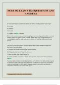 NURS 352 EXAM 3 2025 QUESTIONS AND ANSWERS