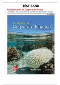 Test Bank for Fundamentals of Corporate Finance&comma; 13th Edition by Stephen A&period; Ross&comma; Randolph W&period; Westerfield&comma; and Bradford D&period; Jordan &vert;all chapters&vert;