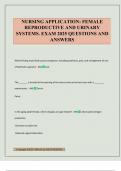 NURSING APPLICATION&colon; FEMALE REPRODUCTIVE AND URINARY SYSTEMS&period; EXAM 2025 QUESTIONS AND ANSWERS