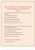 WGU C182 OBJECTIVE ASSESSMENT EXAM LATEST  WGU C182 OBJECTIVE ASSESSMENT EXAM REAL EXAM 70 QUESTIONS AND ANSWER