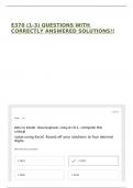 E370 &lpar;1-3&rpar; QUESTIONS WITH CORRECTLY ANSWERED SOLUTIONS&excl;&excl;