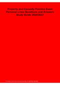  Property Casualty Practice Exam Personal Lines Questions Answers Study Guide 2026&sol; 2027