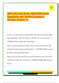 ABA 622 Final Exam 2025&sol;2026 Exam  Questions and Verified Answers &vert;  Already Graded A&plus; 