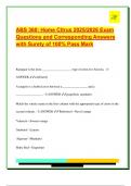 ABS 360&colon; Home Citrus 2025&sol;2026 Exam  Questions and Corresponding Answers  with Surety of 100&percnt; Pass Mark 