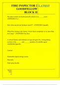 FIRE INSPECTOR 2 GOODFELLOW BLOCK II QUESTIONS AND ANSWERS 2025