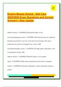 Empire Beauty School - Nail Care  2025&sol;2026 Exam Questions and Correct  Answers &vert; New Update
