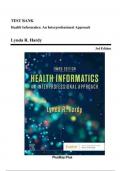Test Bank For Health Informatics An Interprofessional Approach 3rd Edition by Lynda R Hardy &vert; All Chapters 1-33