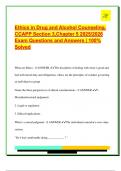 Ethics in Drug and Alcohol Counseling&period;  CCAPP Section 3&comma;Chapter 5 2025&sol;2026  Exam Questions and Answers &vert; 100&percnt;  Solved 
