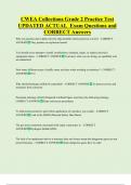 CWEA Collections Grade 2 Practice Test  UPDATED ACTUAL  Exam Questions and  CORRECT Answers