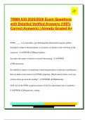TRMA 830 2025&sol;2026 Exam Questions  with Detailed Verified Answers &lpar;100&percnt;  Correct Answers&rpar; &vert; Already Graded A&plus; 