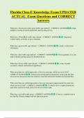 Florida Class E Knowledge Exam UPDATED    ACTUAL  Exam Questions and CORRECT  Answers 