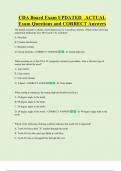 CDA Board Exam UPDATED   ACTUAL   Exam Questions and CORRECT Answers 