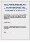 NBRC EXIT EXAMS &lpar;2 VERSIONS&rpar; &sol; NBRC EXAM-Z&comma; NBRC TMC EXAM-S&sol; NBRC TMC&sol;CRT&sol;RRT EXAM  2025 COMPLETE ACCURATE REAL EXAM  QUESTIONS WITH DETAILED VERIFED ANSWERS &vert;  ALREADY GRADED A&plus; &vert; GUARANTEED PASS