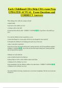 Early Childhood CDA Help CDA exam Prep  UPDATED ACTUAL  Exam Questions and  CORRECT Answers