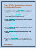 Texas STR Certification Exam &ndash; Modern Questions with Answers
