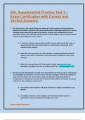 ESL Supplemental Practice Test 1 &ndash; Exam Certification with Correct and Verified Answers