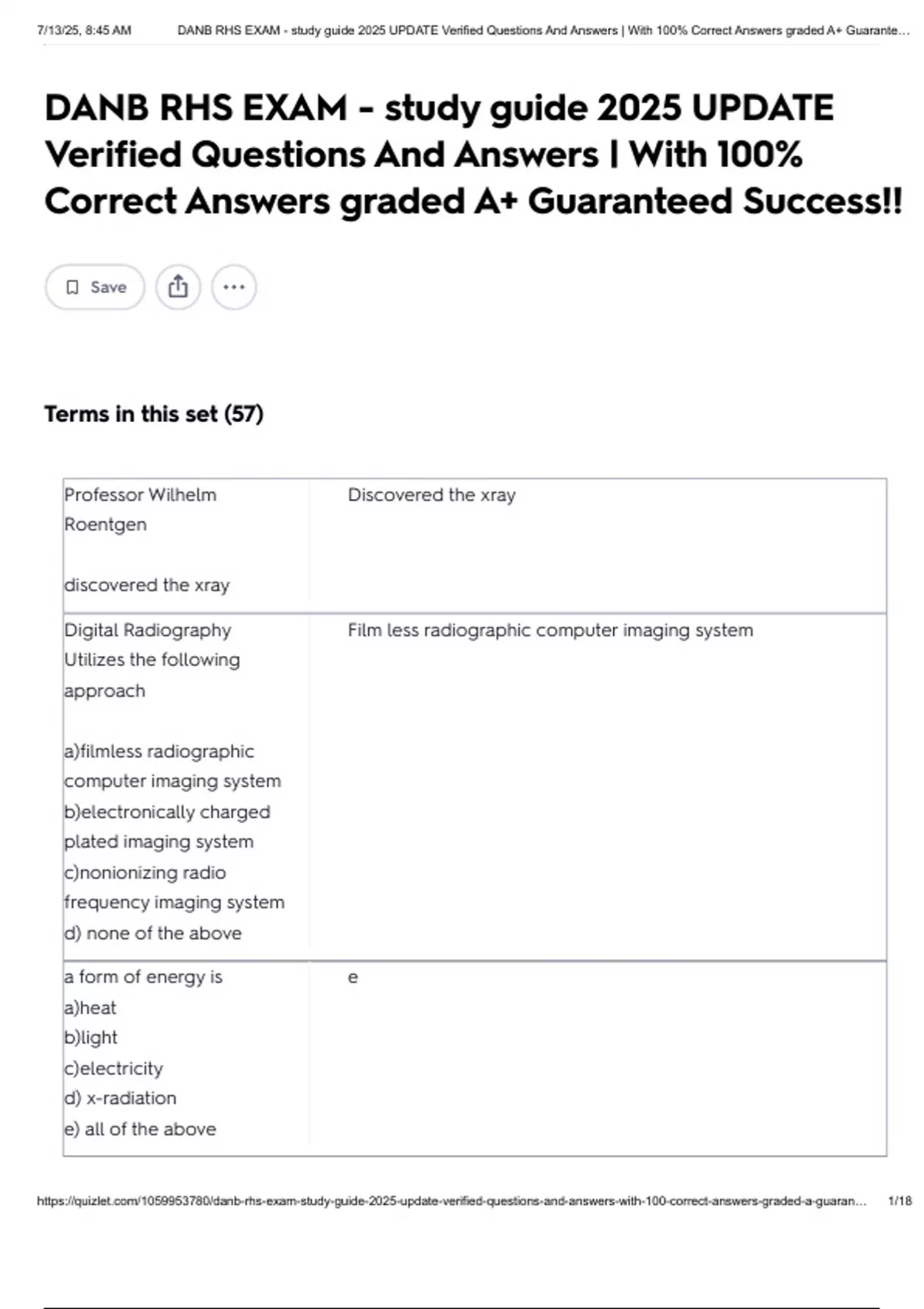 DANB RHS EXAM - study guide 2025 UPDATE Verified Questions And Answers ...