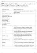 AZ Post Intro to Criminal Law exam questions and answers with complete solutions verified graded a&plus;&plus;