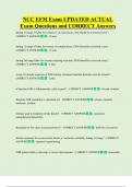 NCC EFM Exam UPDATED ACTUAL  Exam Questions and CORRECT Answers