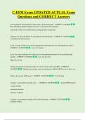 C-EFM Exam UPDATED ACTUAL Exam  Questions and CORRECT Answers 