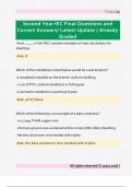 Second Year IEC Final Questions and  Correct Answers&sol; Latest Update &sol; Already  Graded 