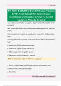 RN HESI EXIT&sol;HESI Exit RN Exam Version  6&lpar;V6&rpar; Real&sol;Actual&sol;Authentic Exam  Questions and Correct Answers&sol; Latest  Update &sol; Already Graded 