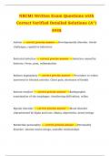 NBCMI Written Exam Questions with Correct Verified Detailed Solutions &lpar;A&plus;&rpar; 2025