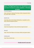 Basic Firefighting Exam &num;1 Questions and  Correct Answers&sol; Latest Update &sol; Already  Graded