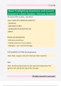 Basic Firefighting Questions and Correct  Answers&sol; Latest Update &sol; Already Graded 