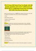 PEAT Exam 2025 latest Prep Test Bank with 400  practice questions and correct verified answers&vert;  NPTE PEAT Certification Exam Prep Test Bank  2025-2026 Most Recent Questions