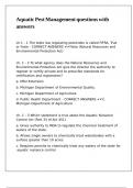 Aquatic Pest Management questions with answers