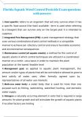 Florida Aquatic Weed Control Pesticide Exam questions with answers