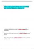 H&P Test 1 Exam Latest 2025 Questions  and Verified Solutions Graded A&plus; 